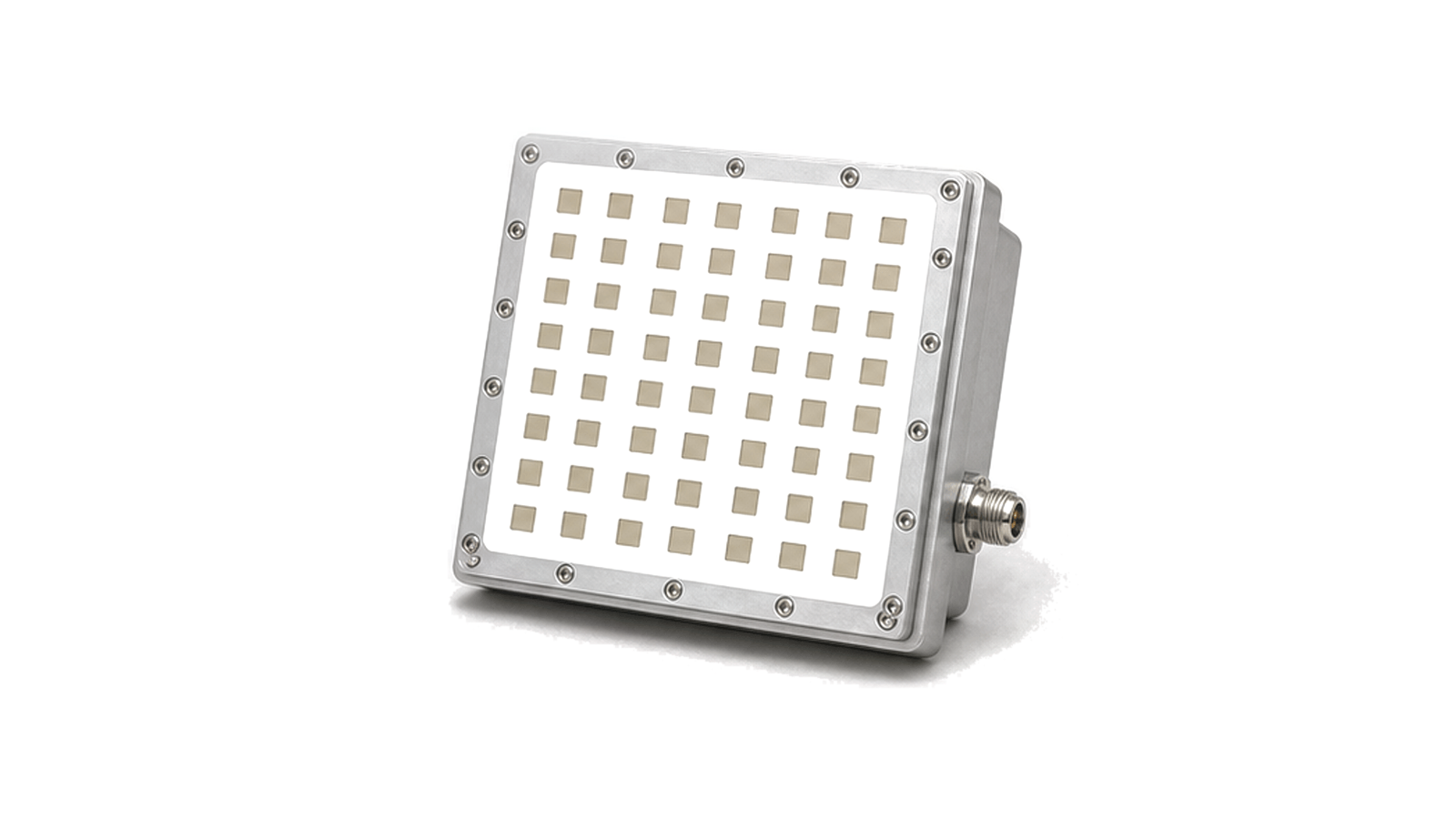 Array antenna assembly for RF and microwave beam coverage