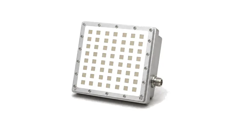 Array antenna assembly for RF and microwave beam coverage