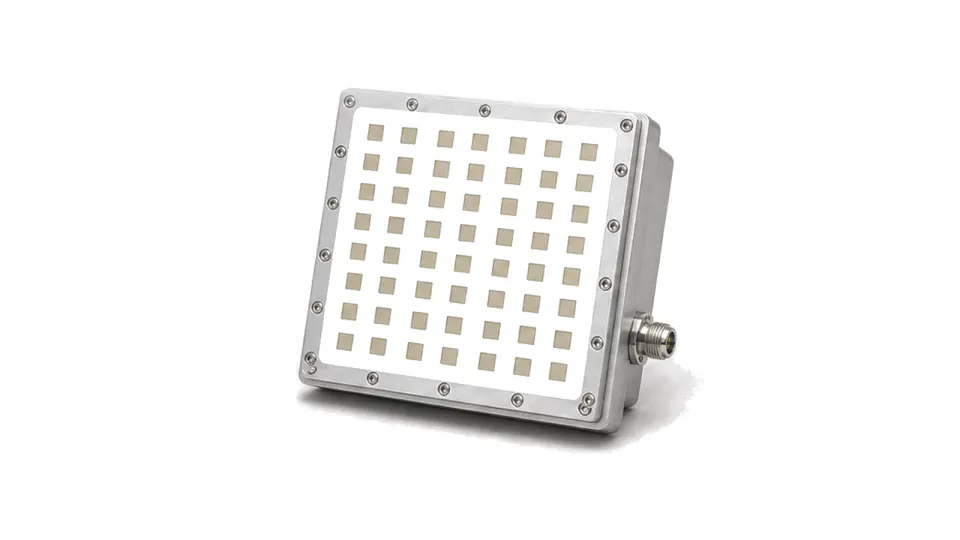 Array antenna assembly for RF and microwave beam coverage