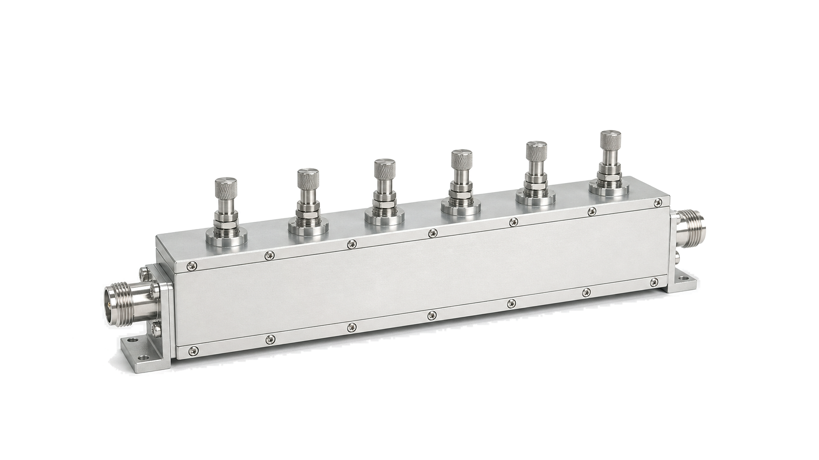 Bandpass RF filter module with coaxial connectors