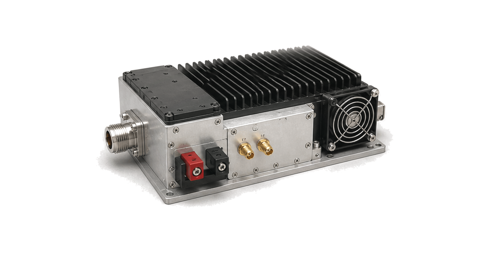 RF power amplifier subsystem with heatsink, bias and monitoring interfaces