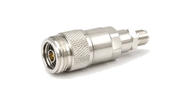 RF adapter for coaxial connector interface conversion