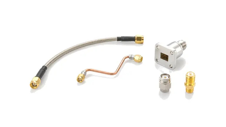 RF cables, connectors and interconnect hardware for microwave signal paths