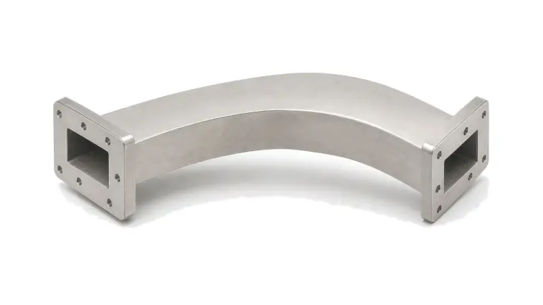 Waveguide bend and twist hardware for routed microwave paths