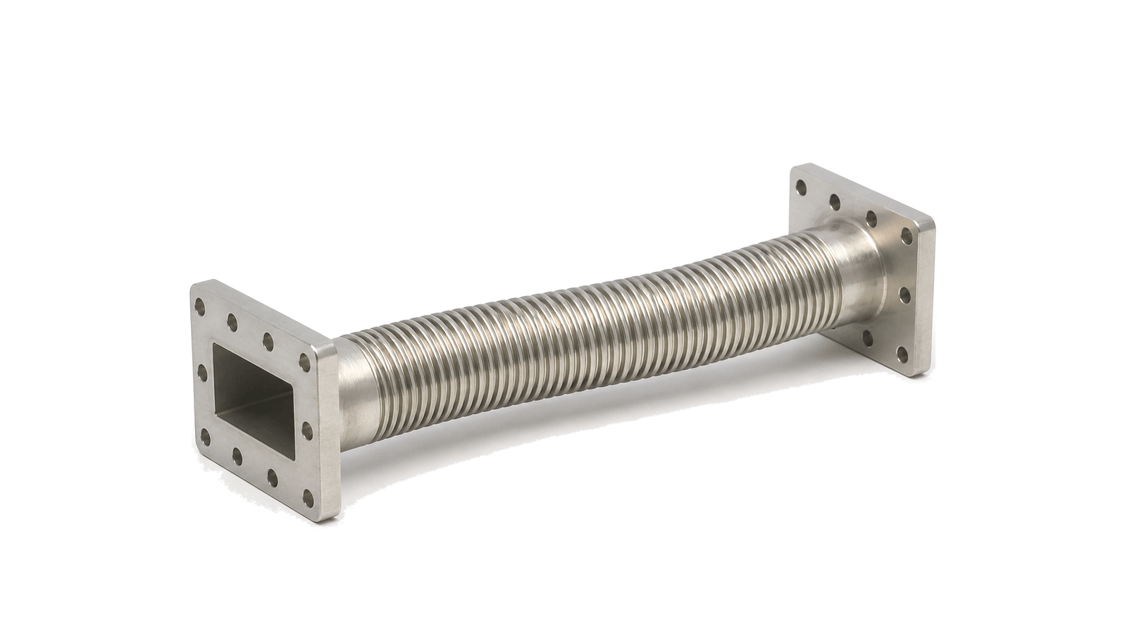 Flexible waveguide assembly for routed microwave installation